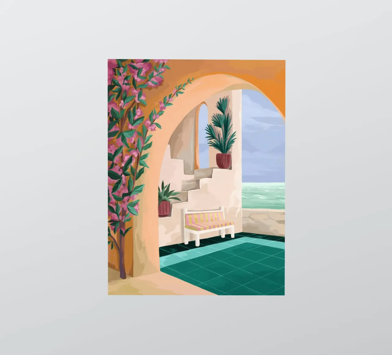 A bench with a view adesivo da Goed Blauw