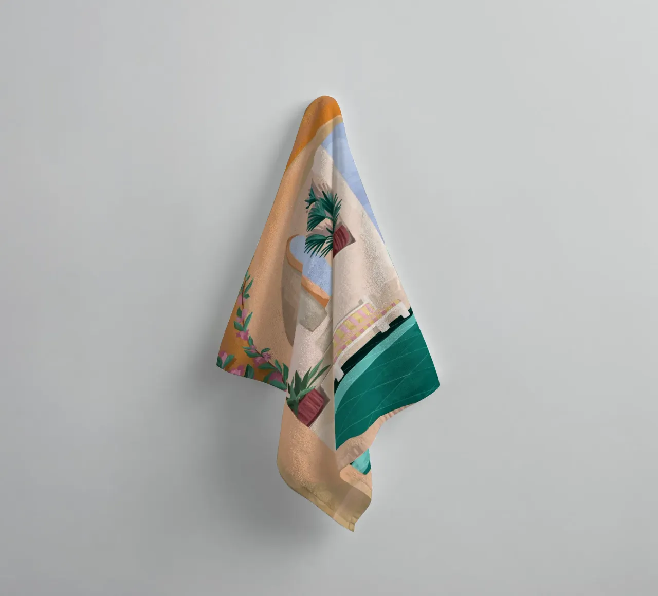 A bench with a view towel by Goed Blauw