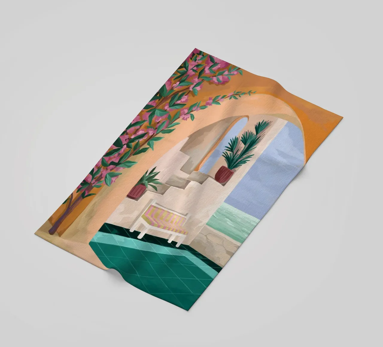 A bench with a view strandhanddoek van Goed Blauw