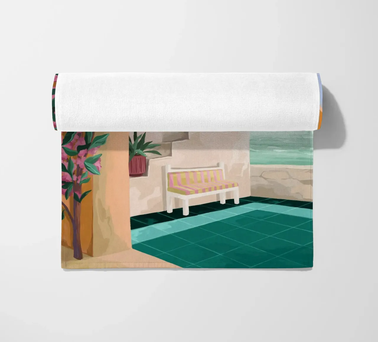 A bench with a view strandhanddoek van Goed Blauw