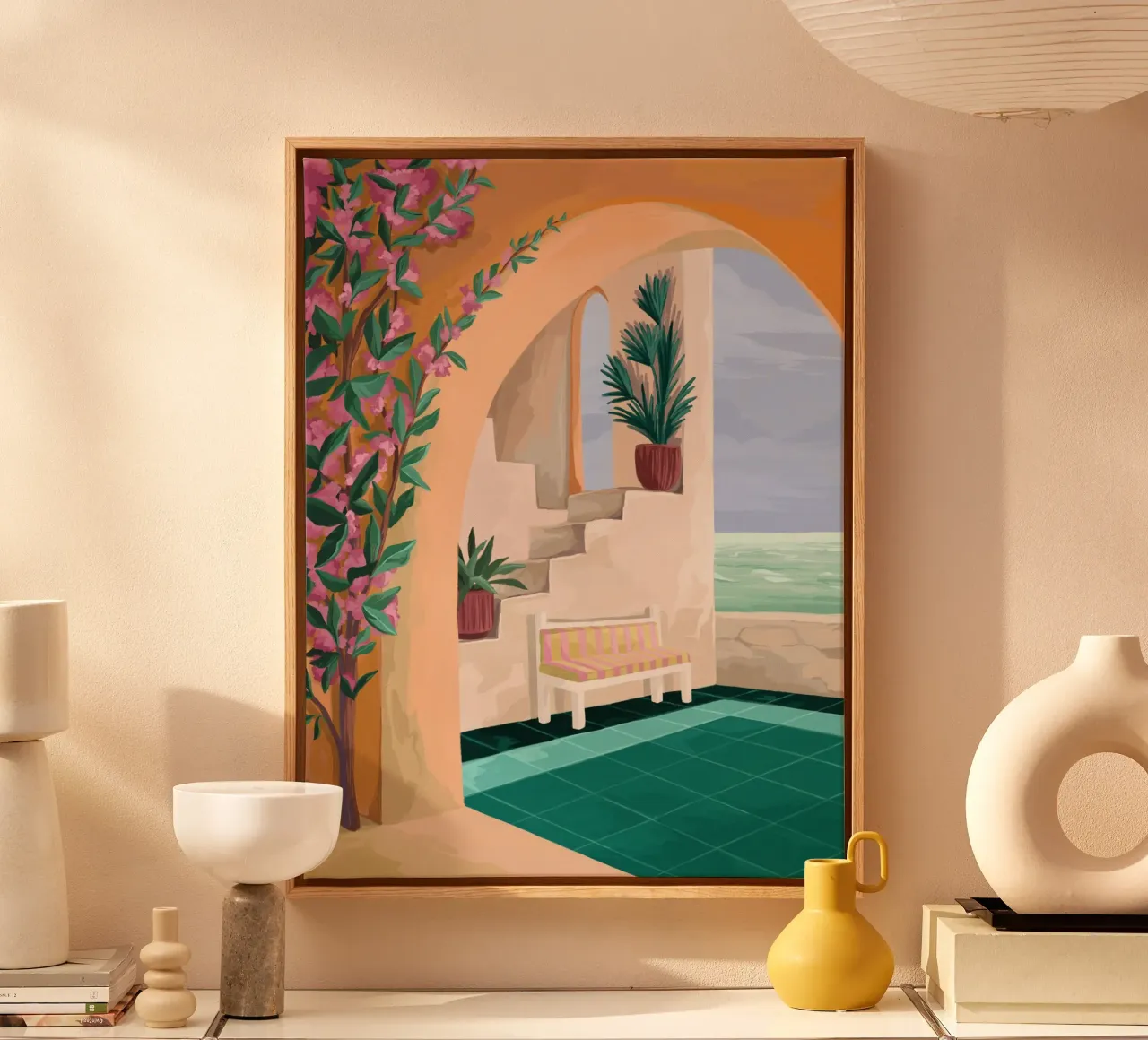 A bench with a view tela da Goed Blauw