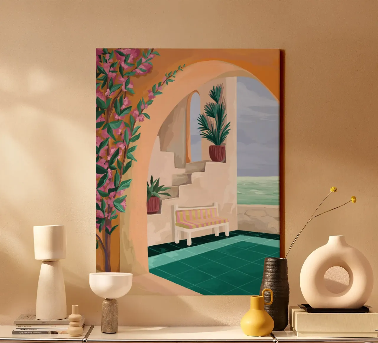 A bench with a view tela da Goed Blauw