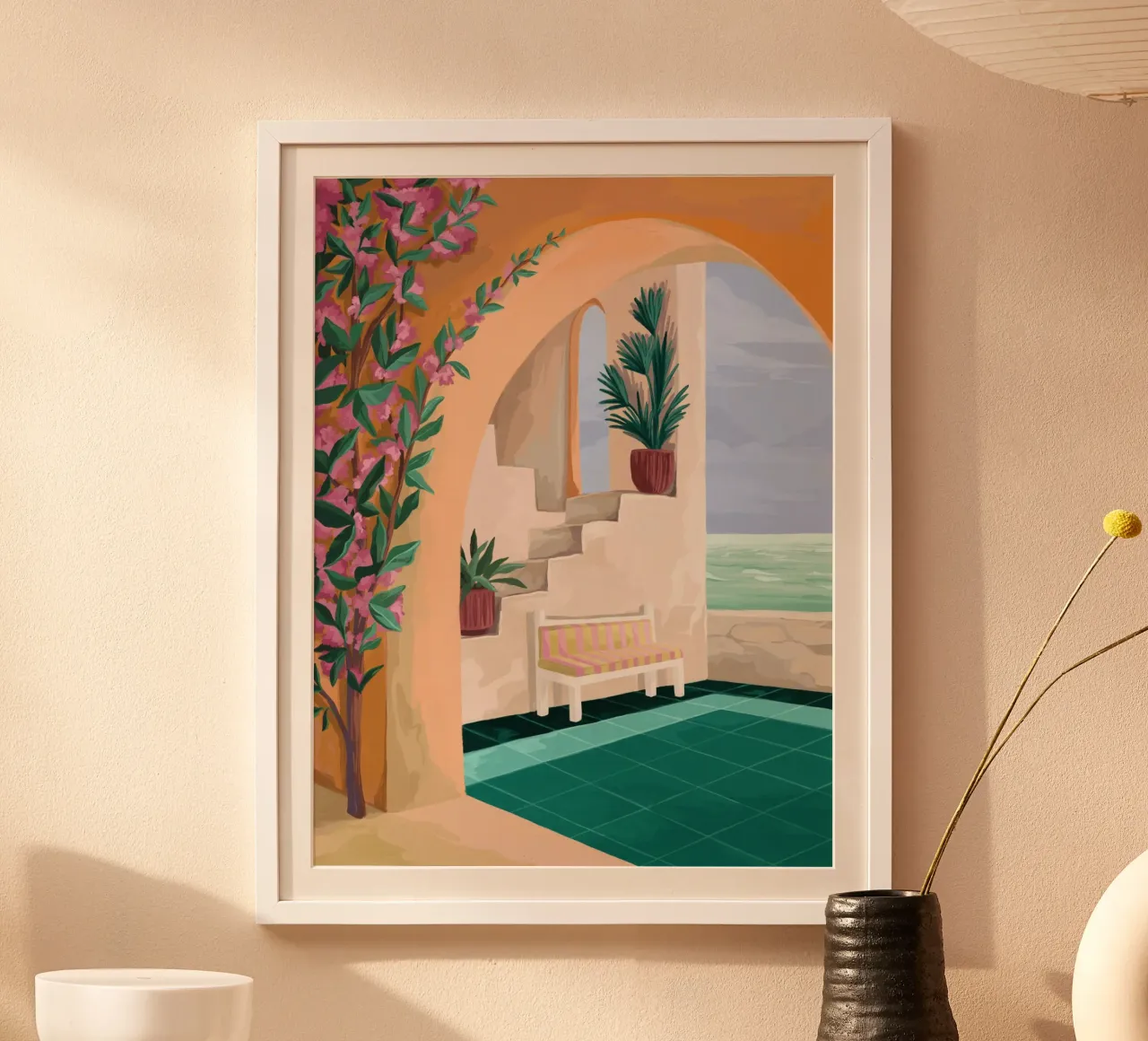 A bench with a view poster da Goed Blauw