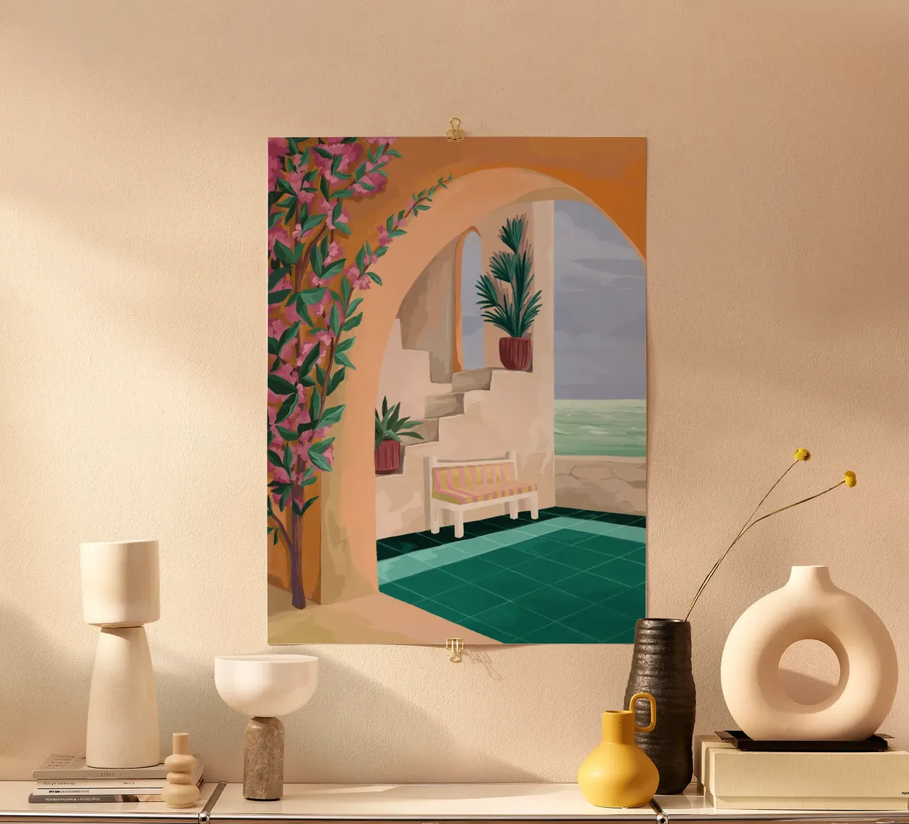 A bench with a view poster da Goed Blauw