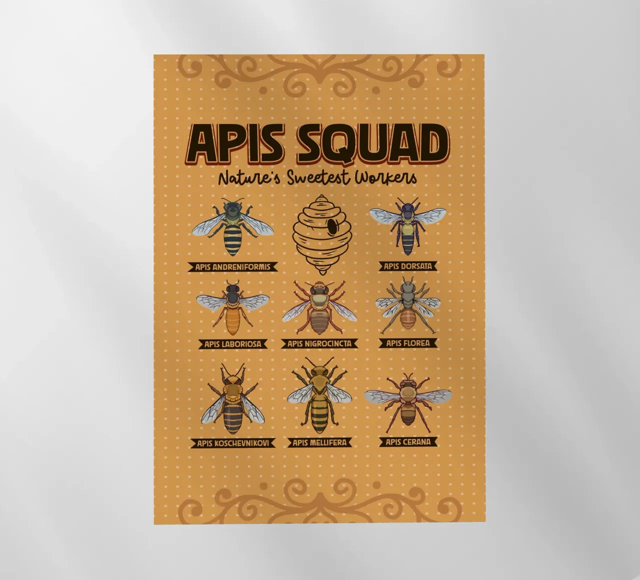 Le specie di api del genere Apis in sintesi pellicola backlit da pixelbull - medieval art and more