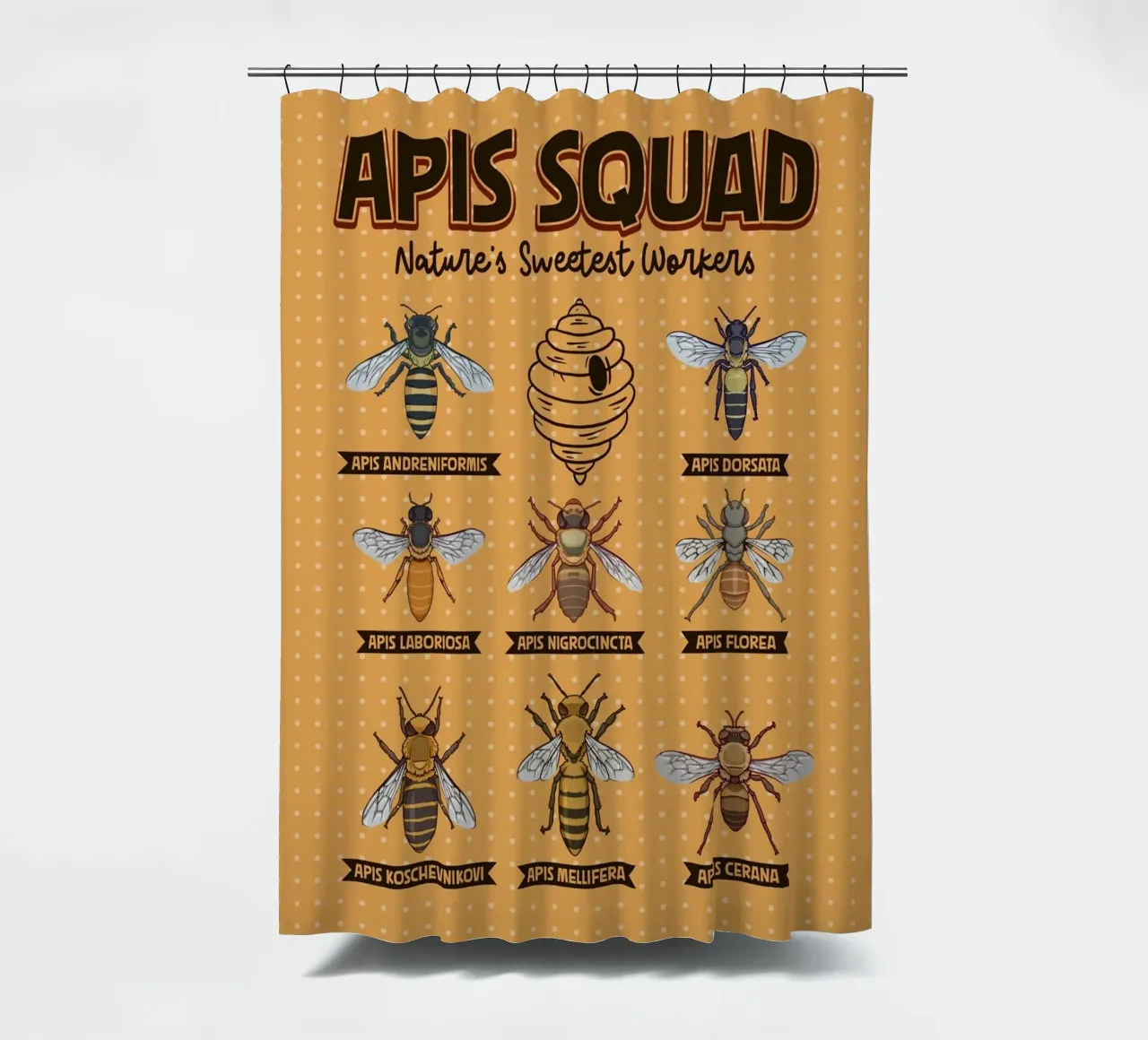 Le specie di api del genere Apis in sintesi tenda da doccia da pixelbull - medieval art and more