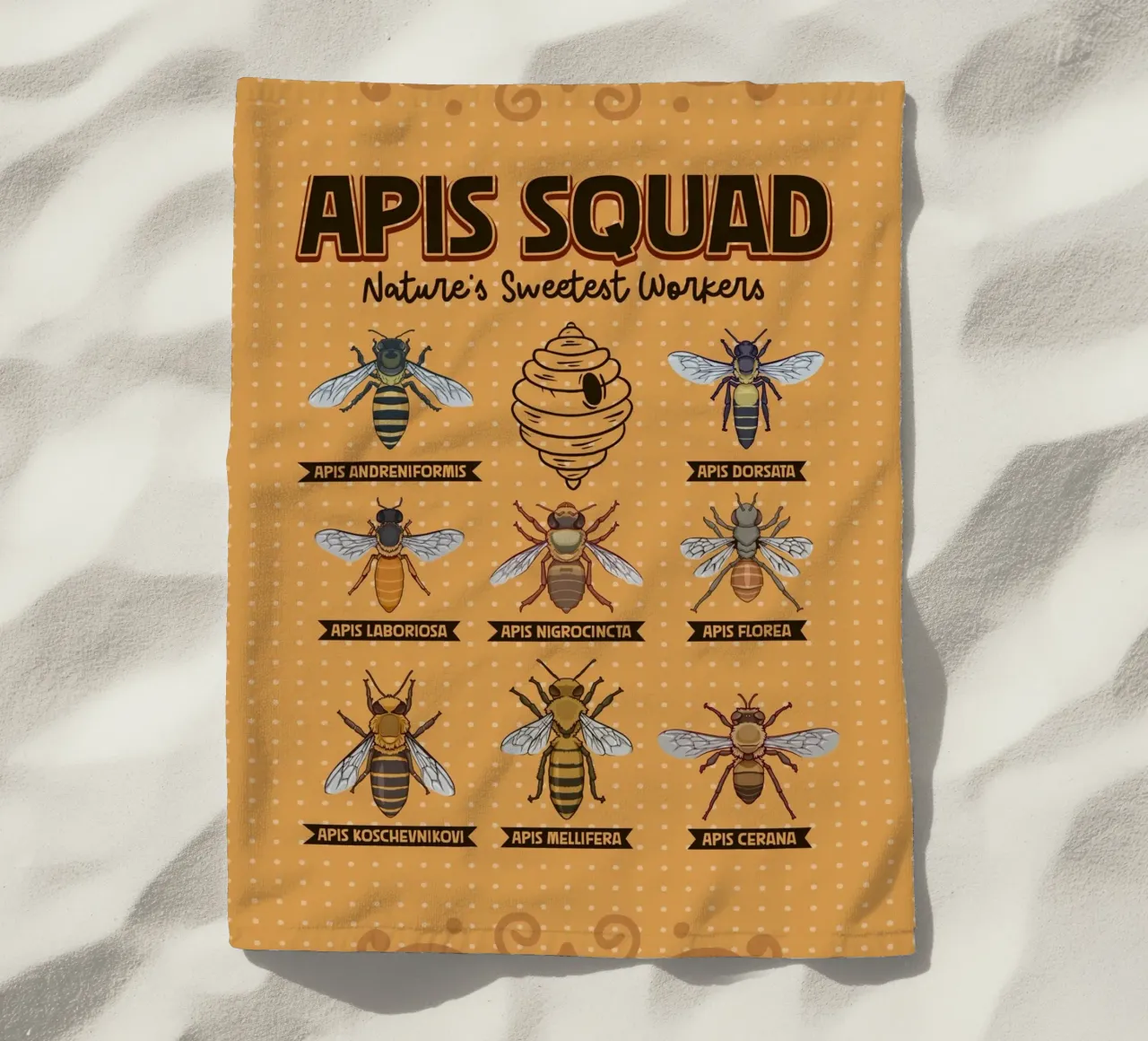 Le specie di api del genere Apis in sintesi telo mare da pixelbull - medieval art and more