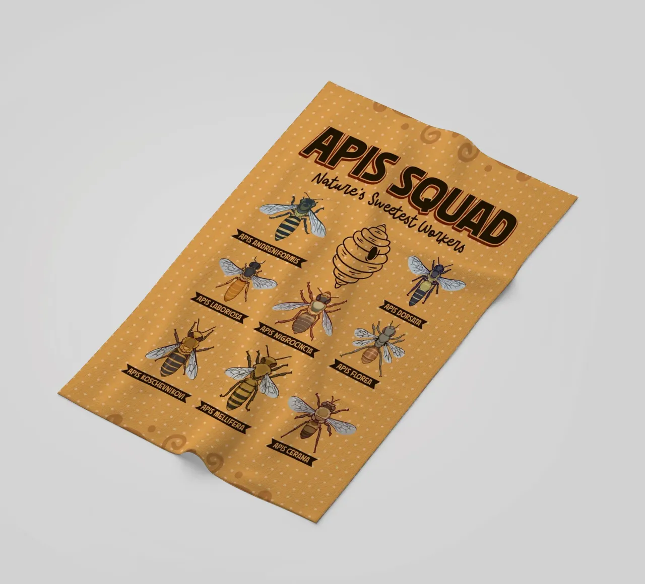 Le specie di api del genere Apis in sintesi telo mare da pixelbull - medieval art and more