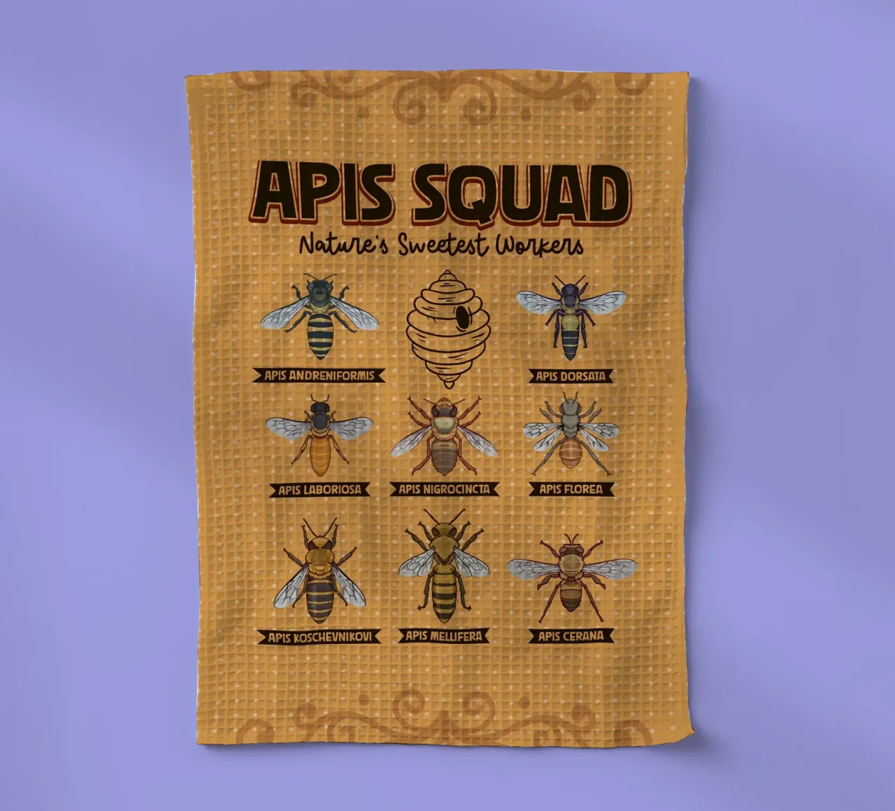 Le specie di api del genere Apis in sintesi canovaccio da cucina da pixelbull - medieval art and more