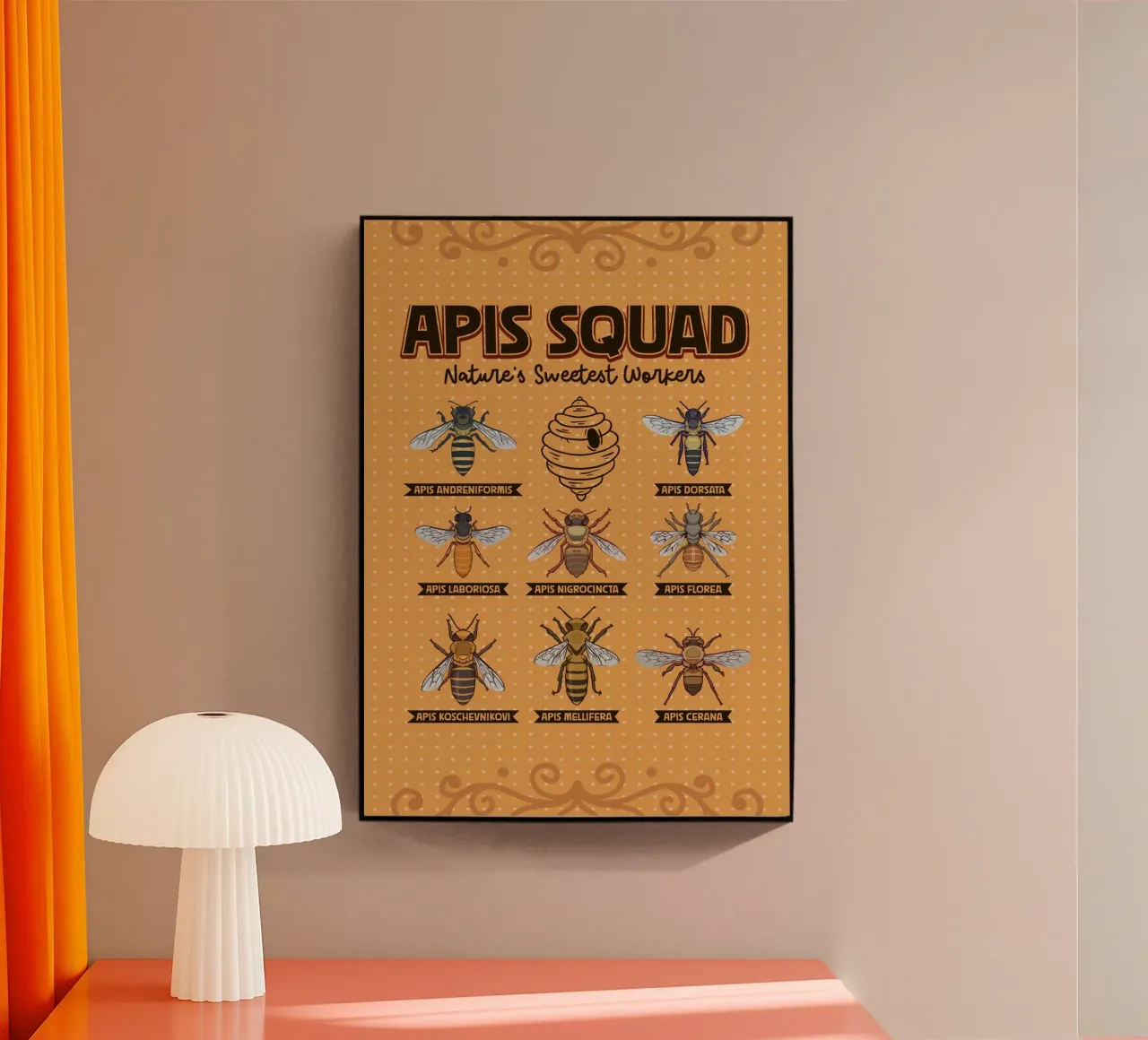 Le specie di api del genere Apis in sintesi plexiglass da pixelbull - medieval art and more