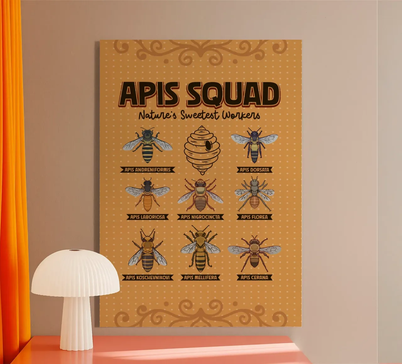 Le specie di api del genere Apis in sintesi plexiglass da pixelbull - medieval art and more