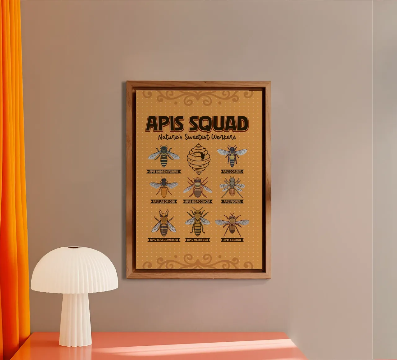 Le specie di api del genere Apis in sintesi alluminio dibond da pixelbull - medieval art and more