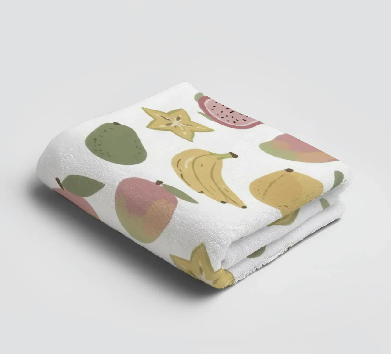 Abstract Tropical Fruit Pattern Art Print towel by Melloi Art Print