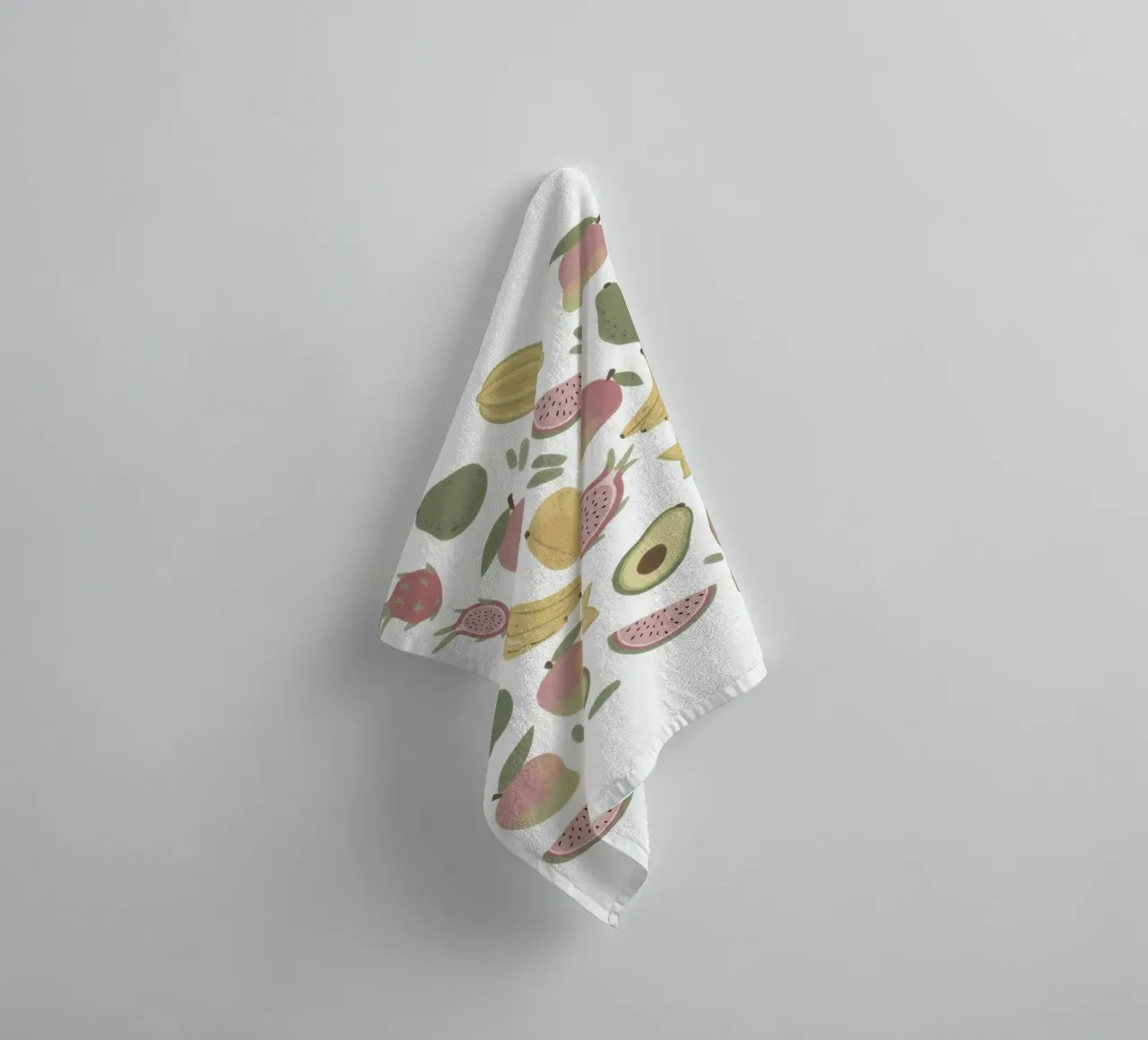Abstract Tropical Fruit Pattern Art Print towel by Melloi Art Print