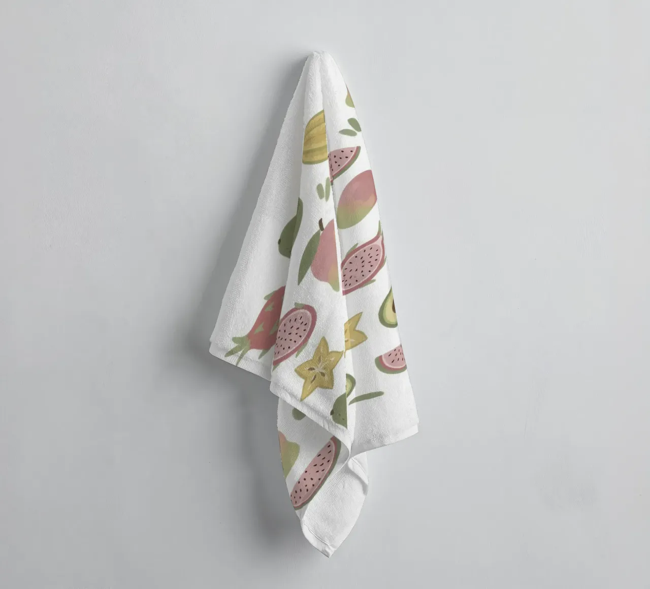 Abstract Tropical Fruit Pattern Art Print towel by Melloi Art Print