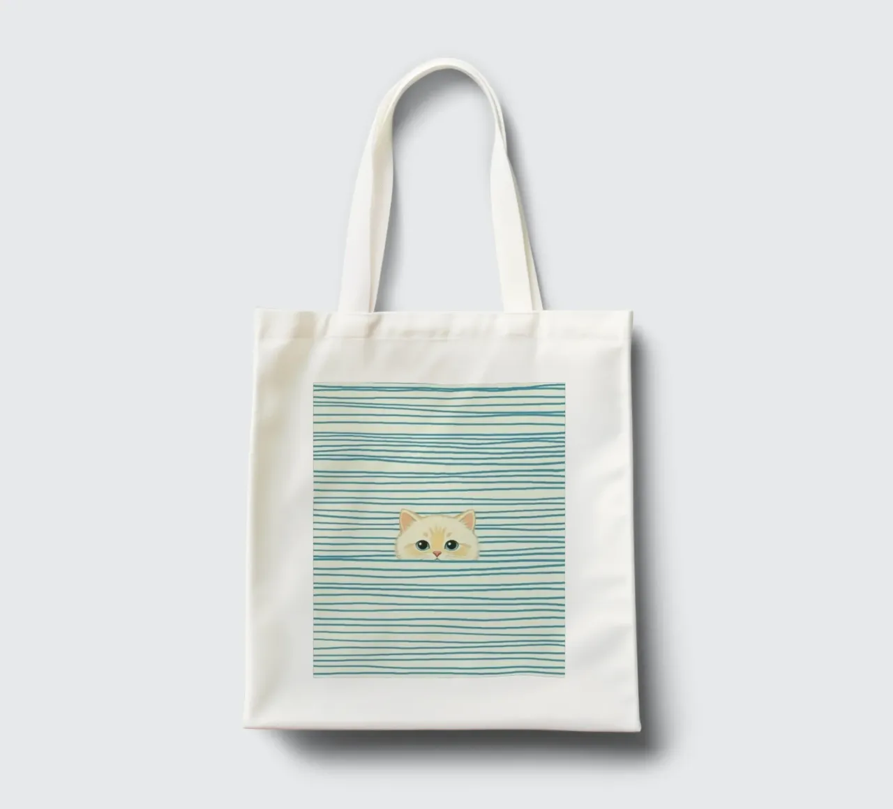 cat in striped line borsa in juta da beney