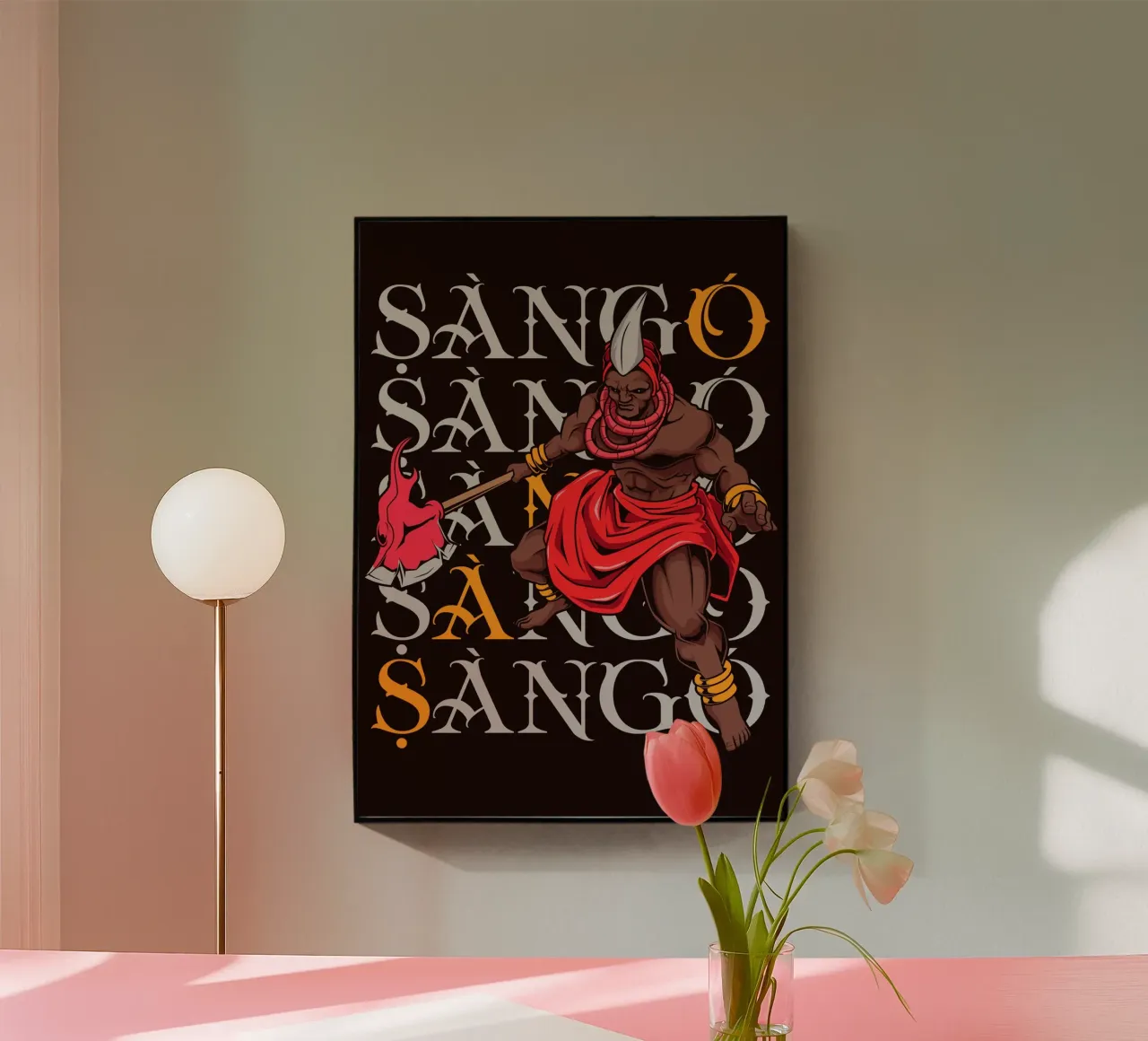 Sàngó - Il Signore del Tuono, del Fuoco e della Giustizia plexiglass da pixelbull - medieval art and more