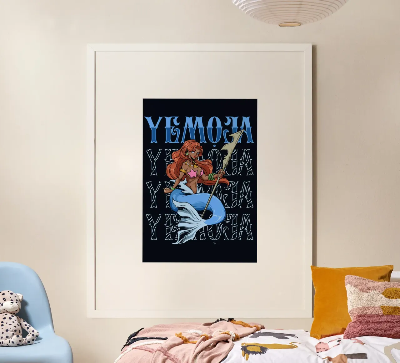 Yemoja - Dea dei mari e della maternità carta hahnemühle da pixelbull - medieval art and more