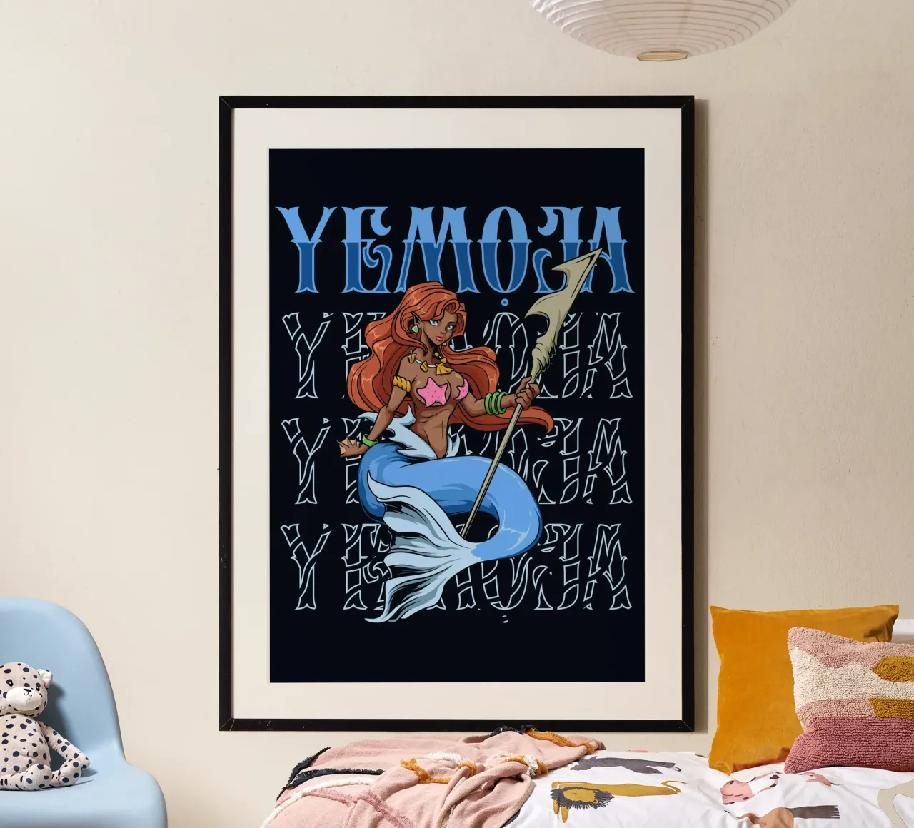 Yemoja - Dea dei mari e della maternità carta hahnemühle da pixelbull - medieval art and more