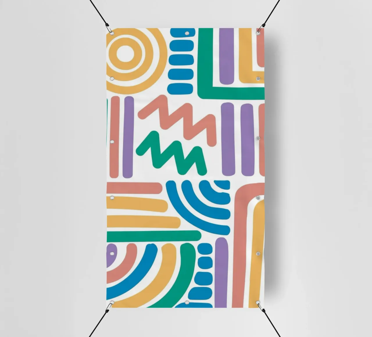 abstract line color telo in pvc da beney