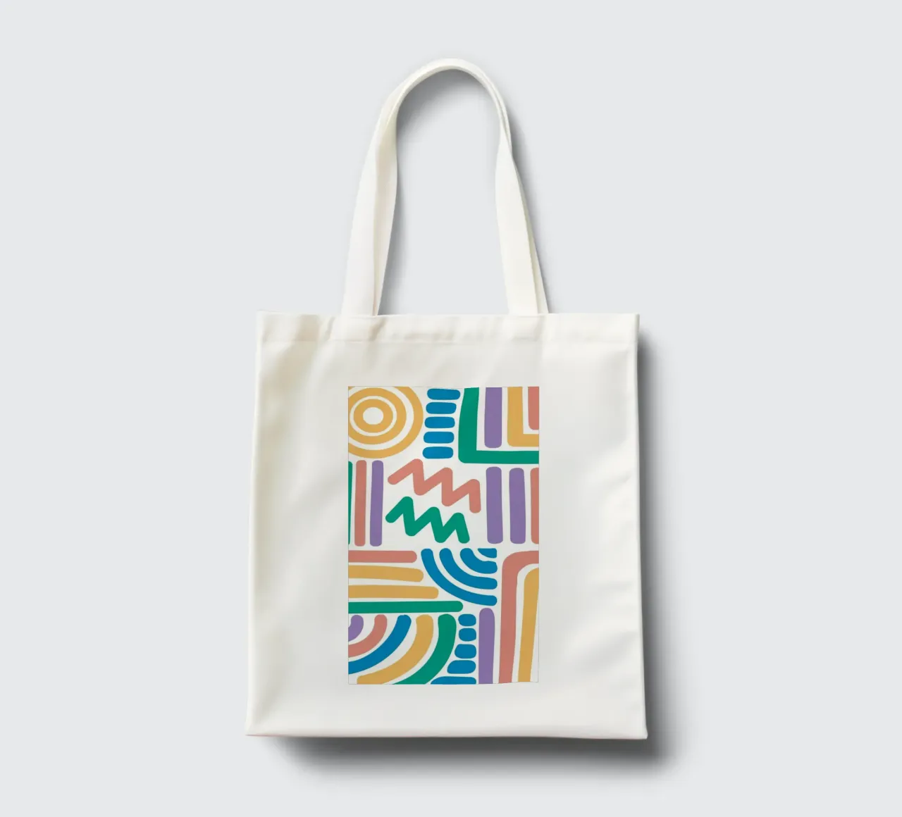 abstract line color borsa in juta da beney