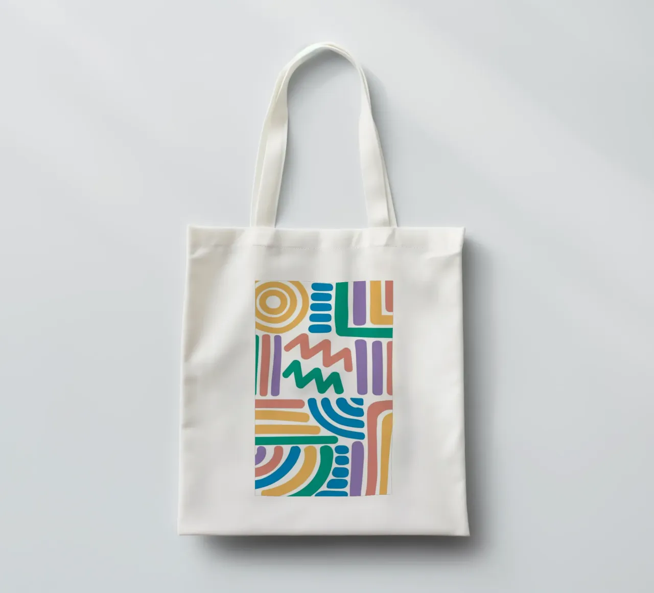 abstract line color borsa in juta da beney
