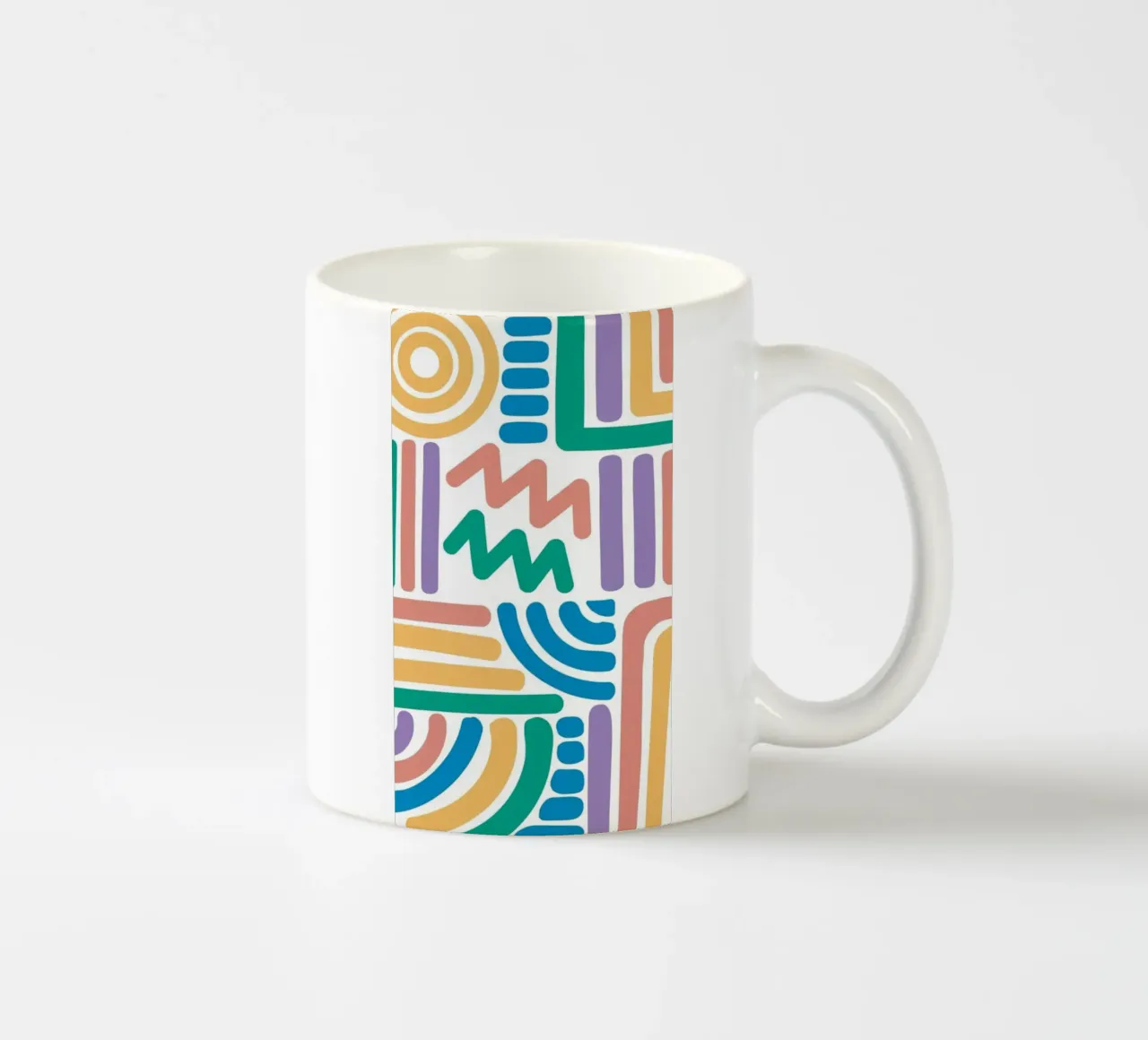 abstract line color tazza in ceramica da beney