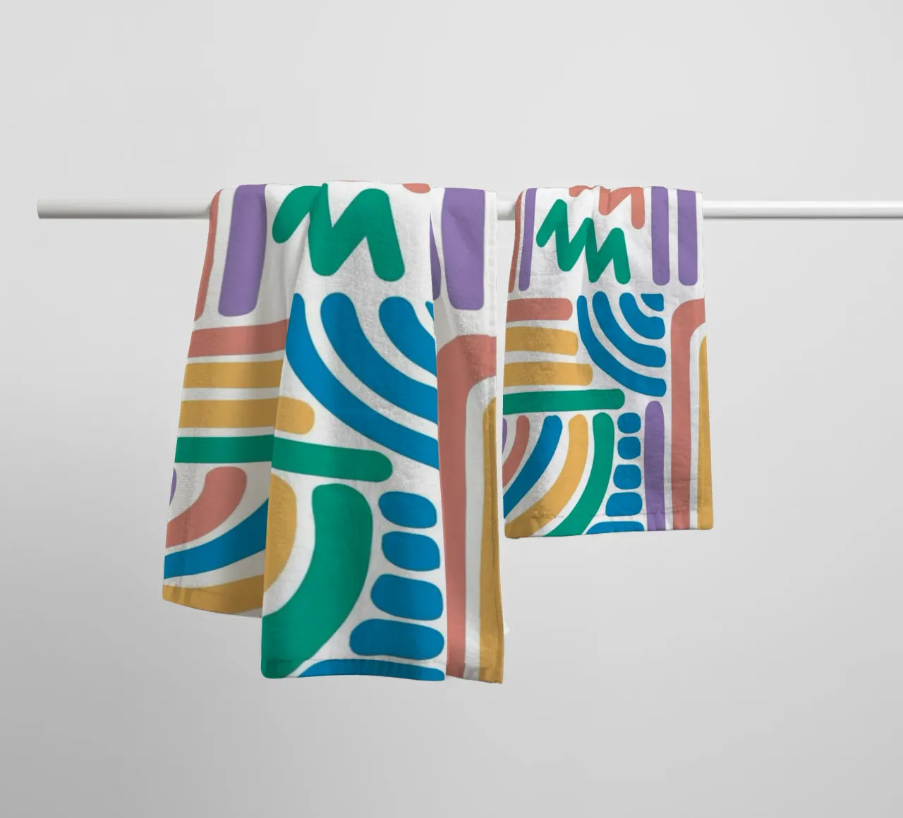 abstract line color asciugamano da bagno da beney