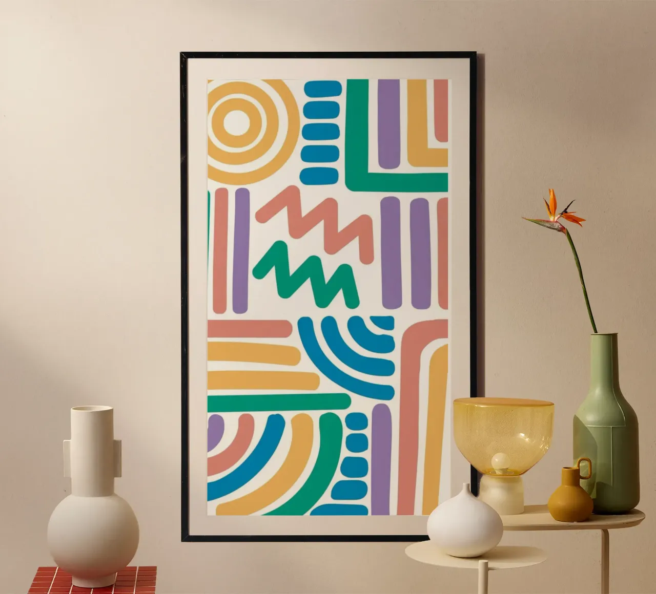 abstract line color carta hahnemühle da beney