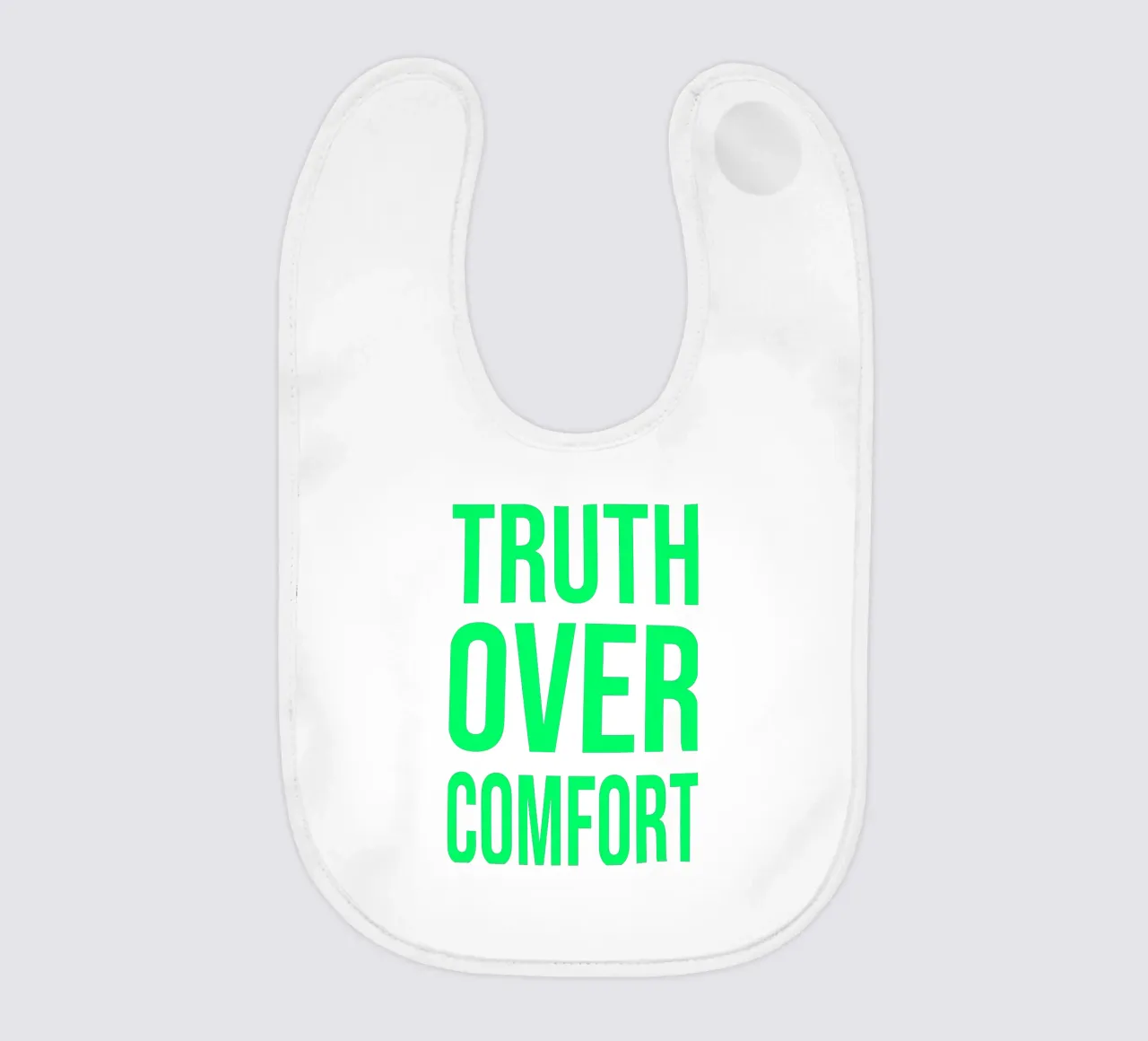 OVER series- bold letters, brave values (5 colors) bavaglino da FRICKE DESIGN
