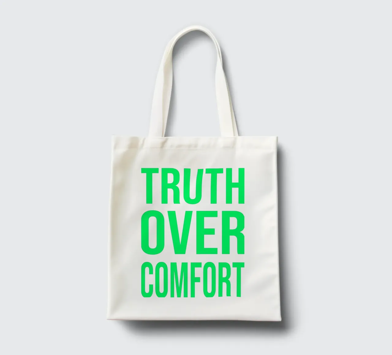 OVER series- bold letters, brave values (5 colors) borsa in juta da FRICKE DESIGN