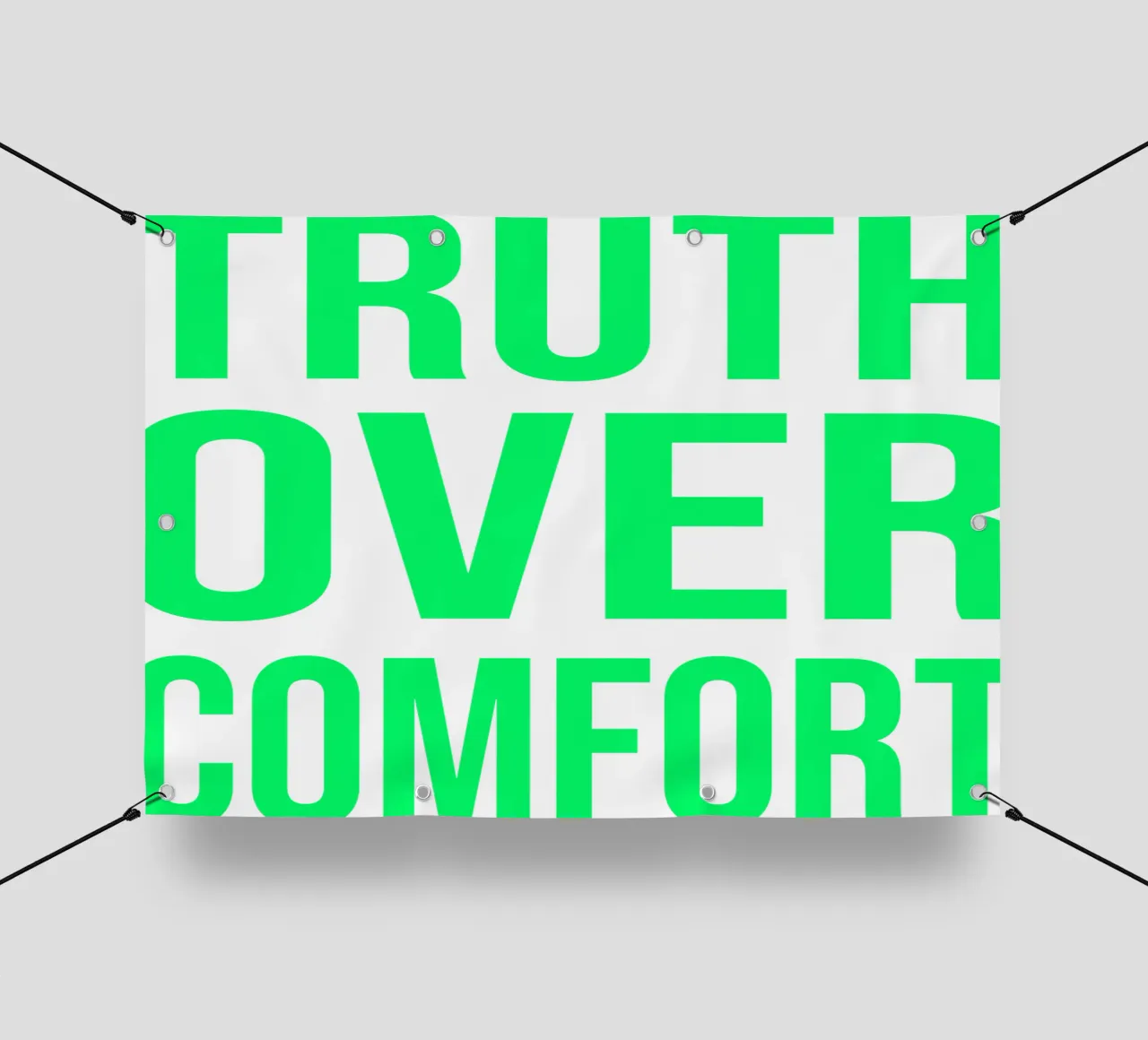 OVER series- bold letters, brave values (5 colors) telo in pvc da FRICKE DESIGN