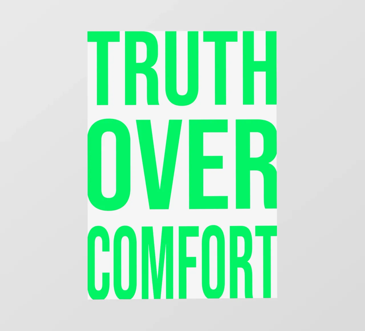 OVER series- bold letters, brave values (5 colors) telo in pvc da FRICKE DESIGN