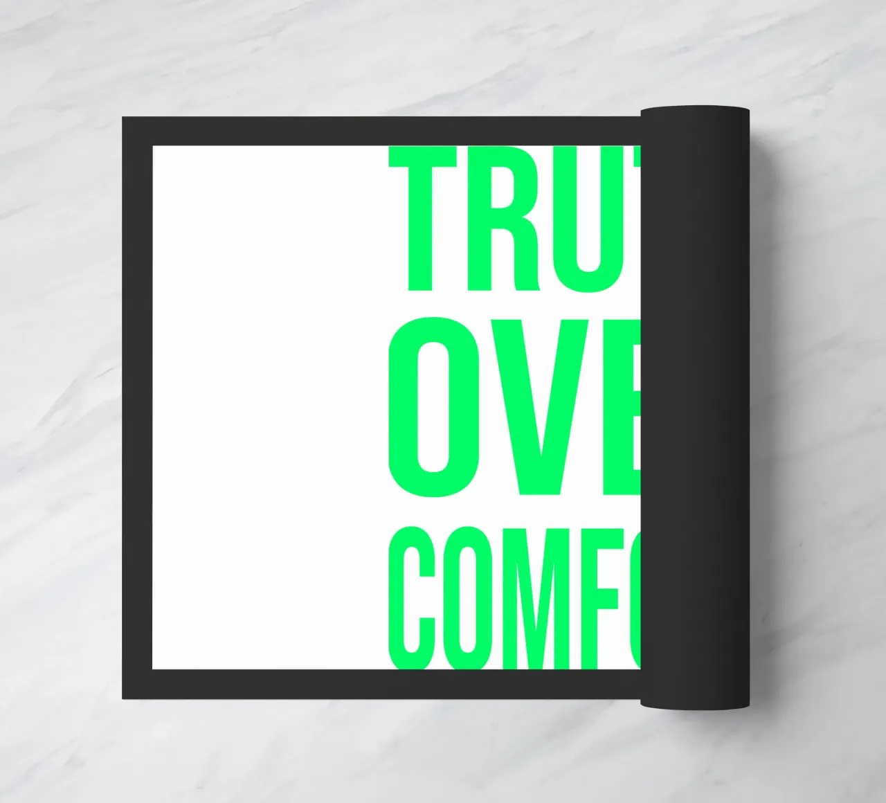 OVER series- bold letters, brave values (5 colors) zerbino da FRICKE DESIGN
