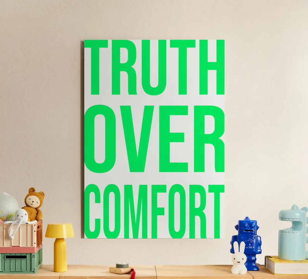 OVER series- bold letters, brave values (5 colors) alluminio dibond da FRICKE DESIGN