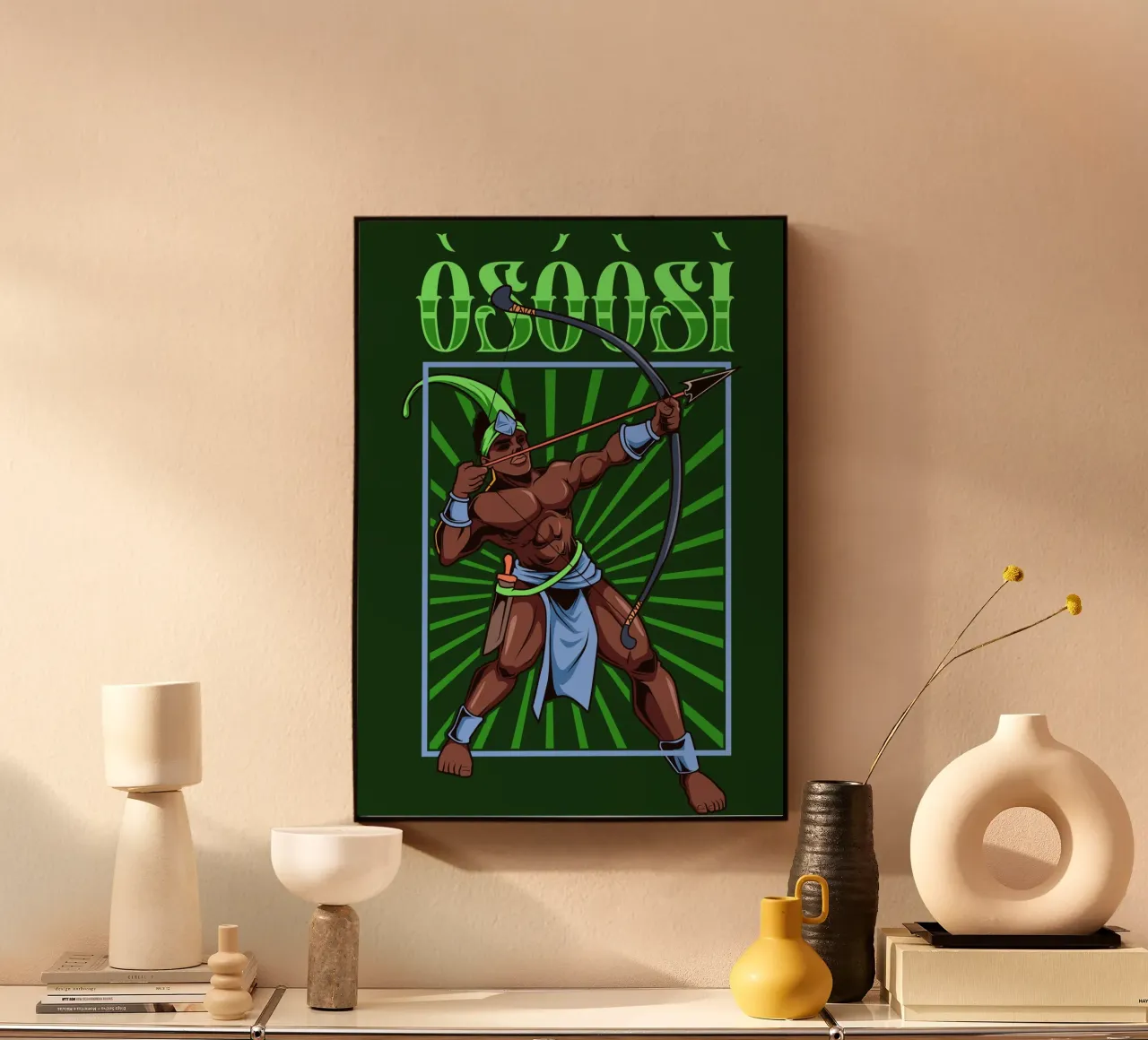 Ọ̀sóòsì - Tracker with deadly precision alu-dibond by pixelbull - medieval art and more