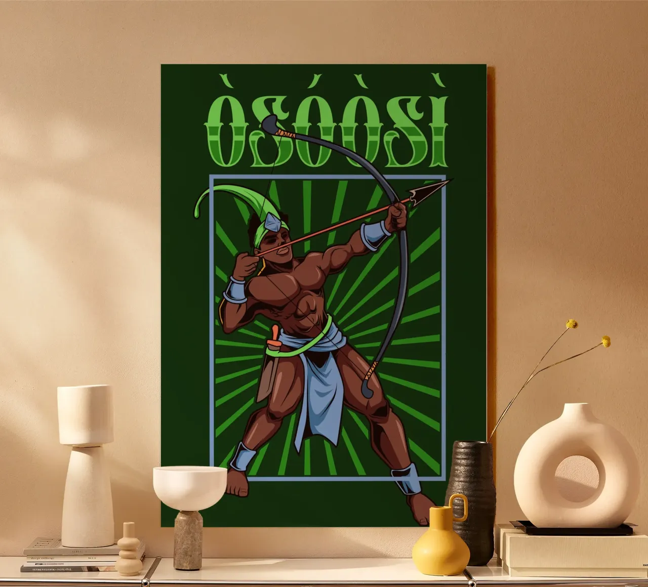 Ọ̀sóòsì - Tracker with deadly precision alu-dibond by pixelbull - medieval art and more