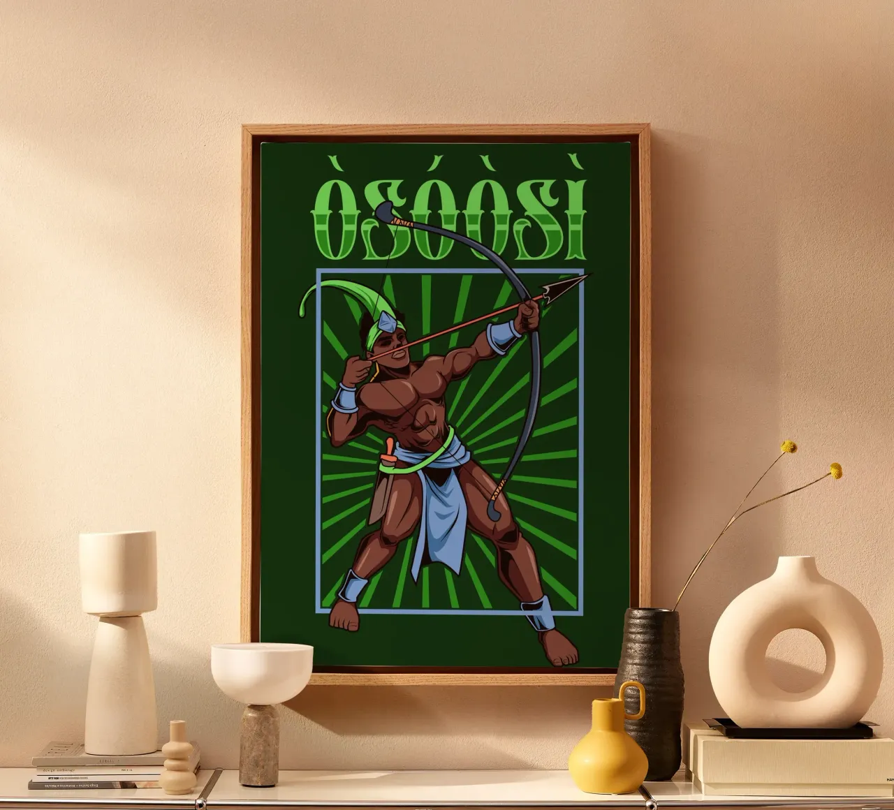Ọ̀sóòsì - Tracker met dodelijke precisie canvas van pixelbull - medieval art and more