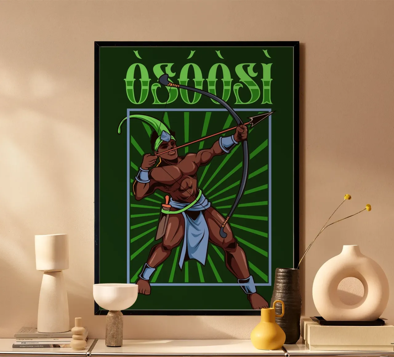 Ọ̀sóòsì - Tracker with deadly precision hahnemühle by pixelbull - medieval art and more