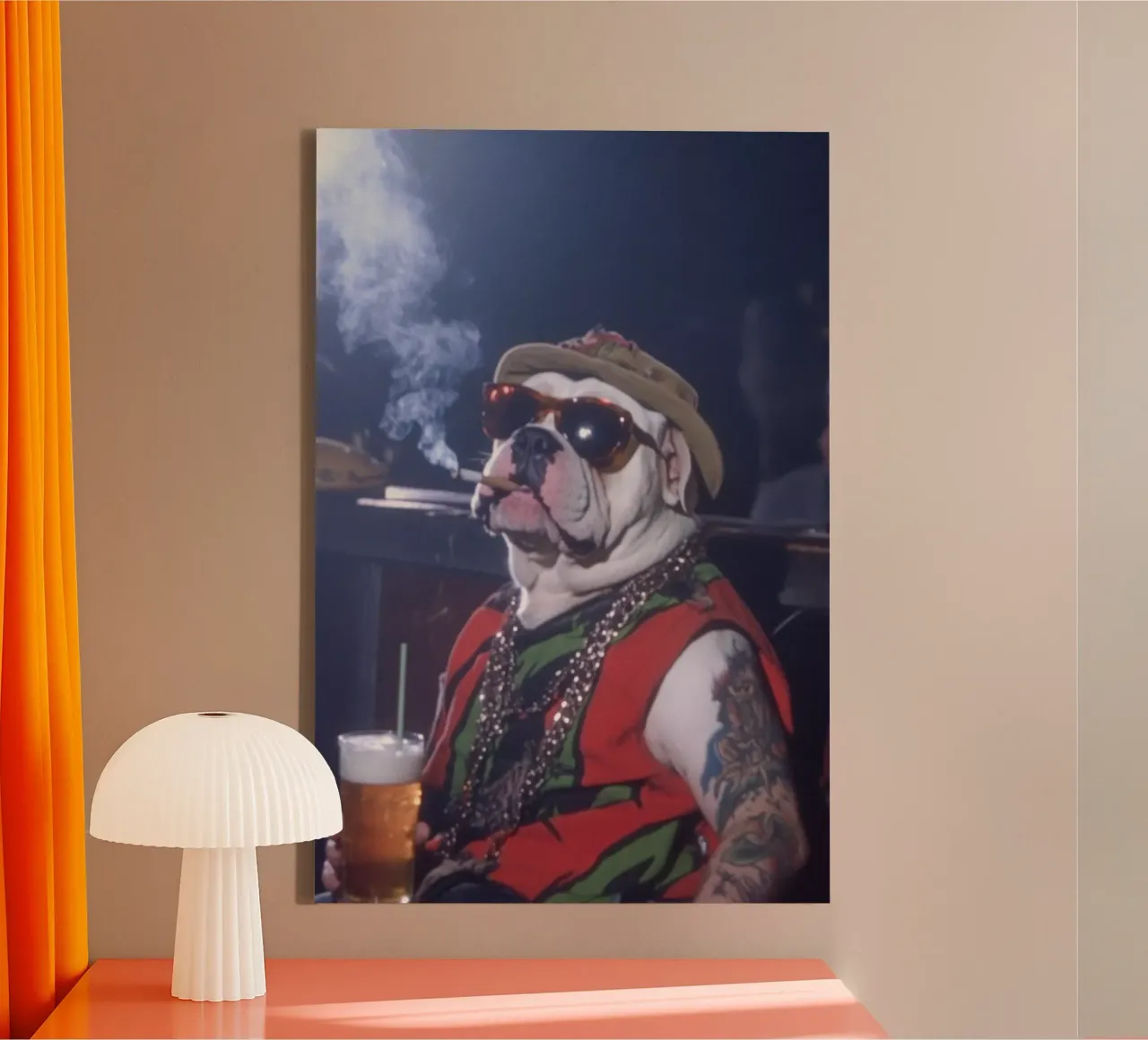 Luc tela con Cornice a cassetta da Affiches Chien Originales – Dogland