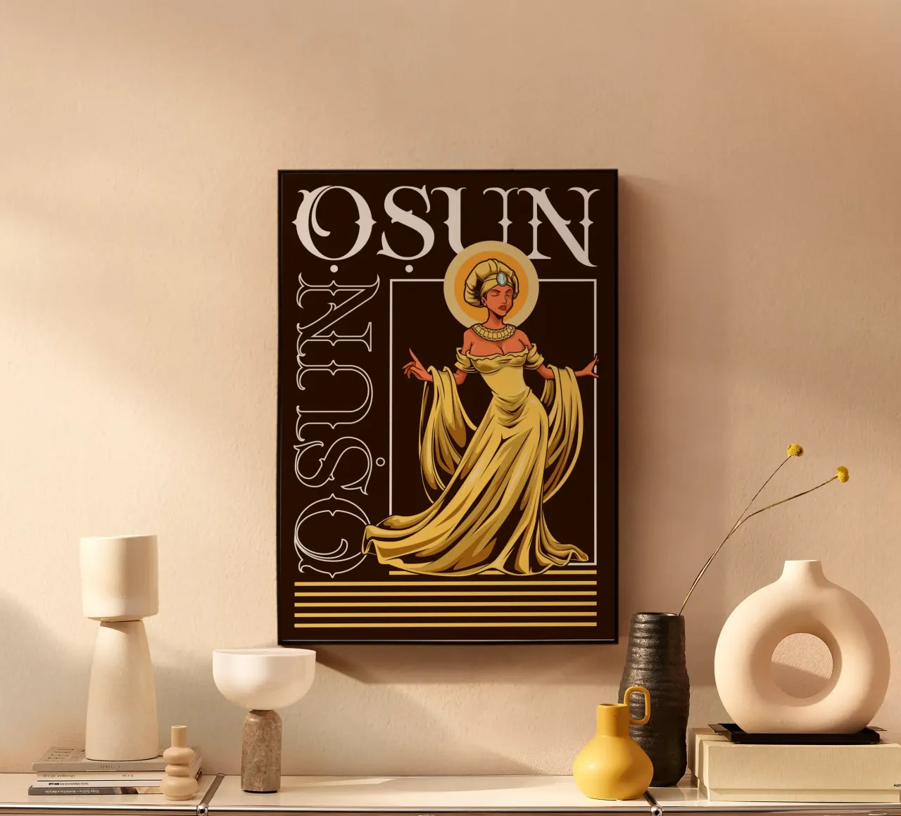 Ọṣun - dea dell'amore, della bellezza e dei fiumi plexiglass da pixelbull - medieval art and more
