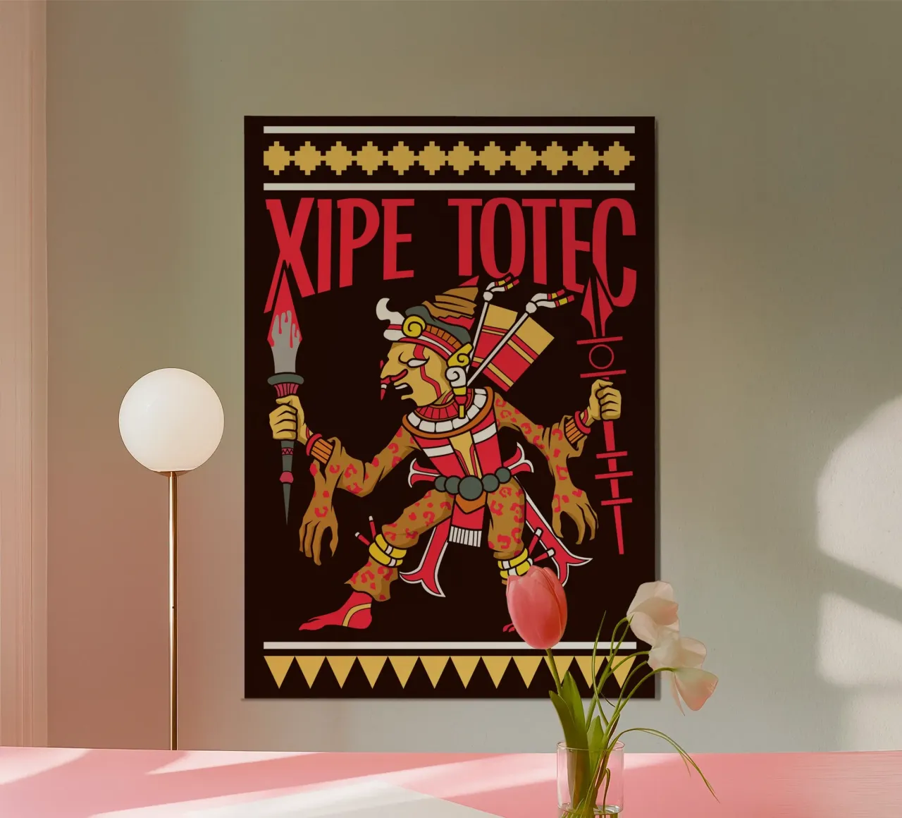 Xipe Totec - Dio della muta e del rinnovamento carta hahnemühle da pixelbull - medieval art and more
