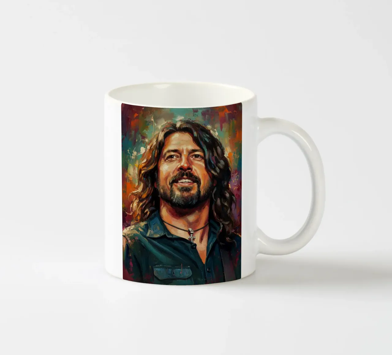 Dave Grohl abstracte kunst keramische mok van Lembayung art