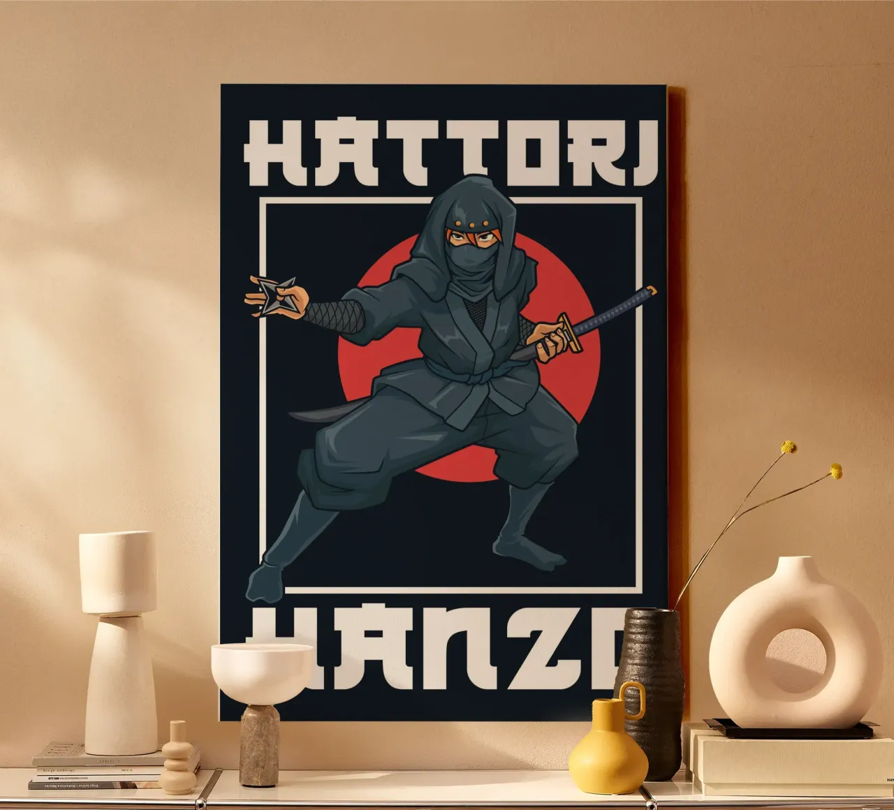 Hattori Hanzo - Schaduwen van de Sengoku-periode canvas van pixelbull - medieval art and more