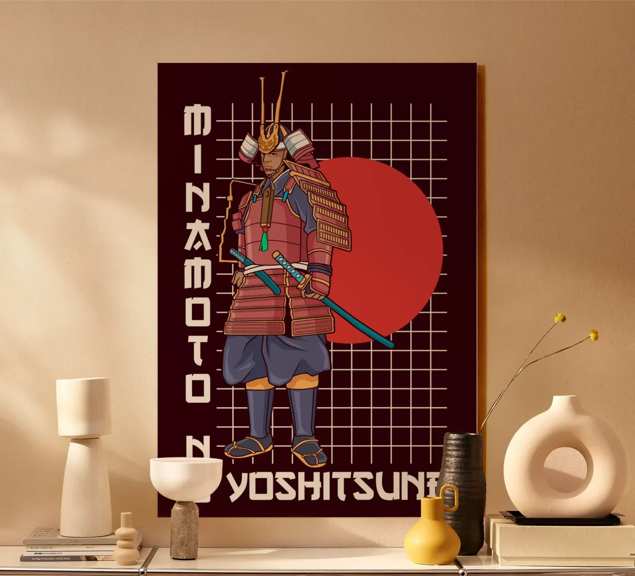 Minamoto no Yoshitsune - Héroe trágico de los samuráis metacrilato de pixelbull - medieval art and more