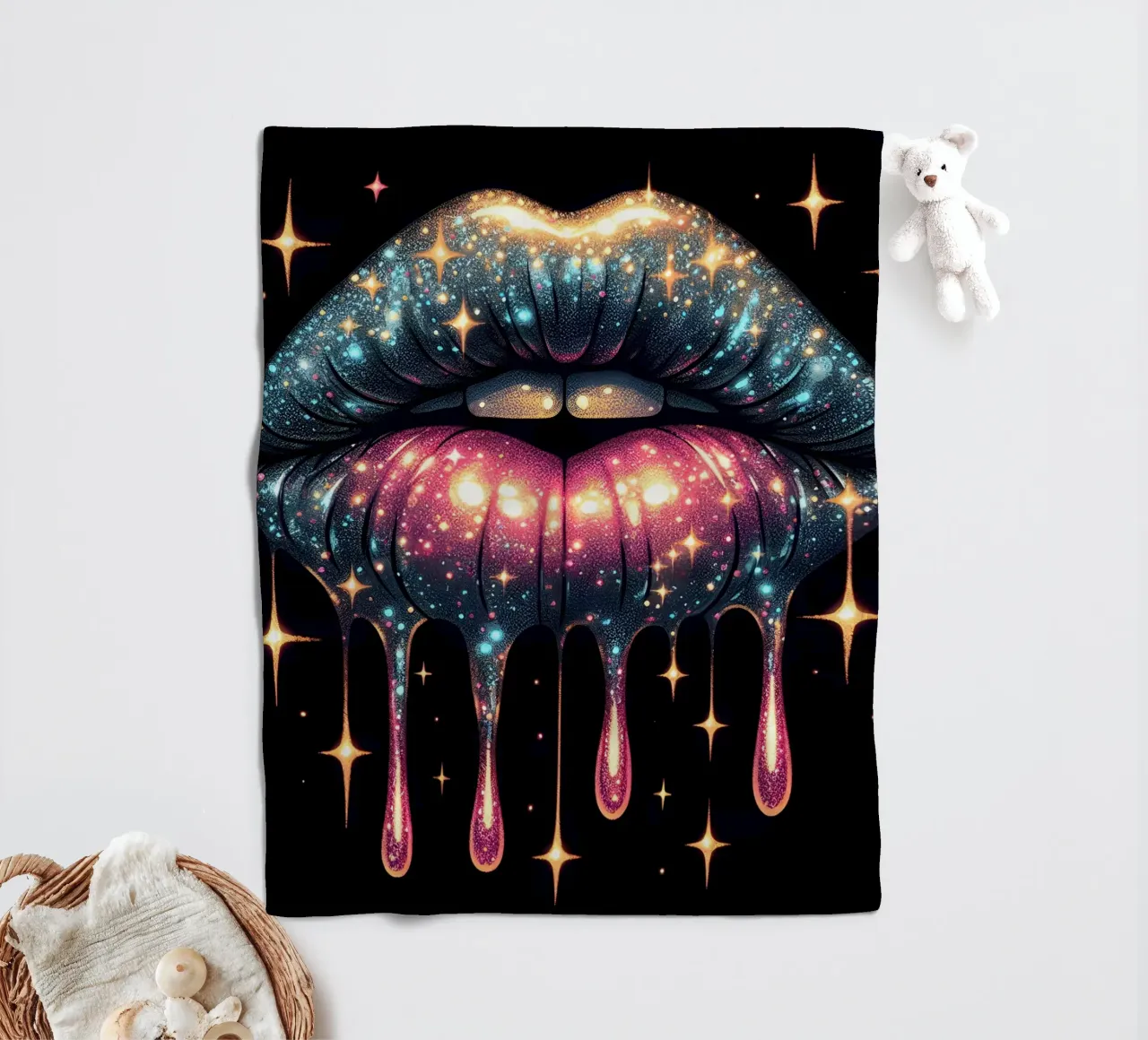 LABBRA CHE GOCCIOLANO coperta in pile da ARTOMATIC