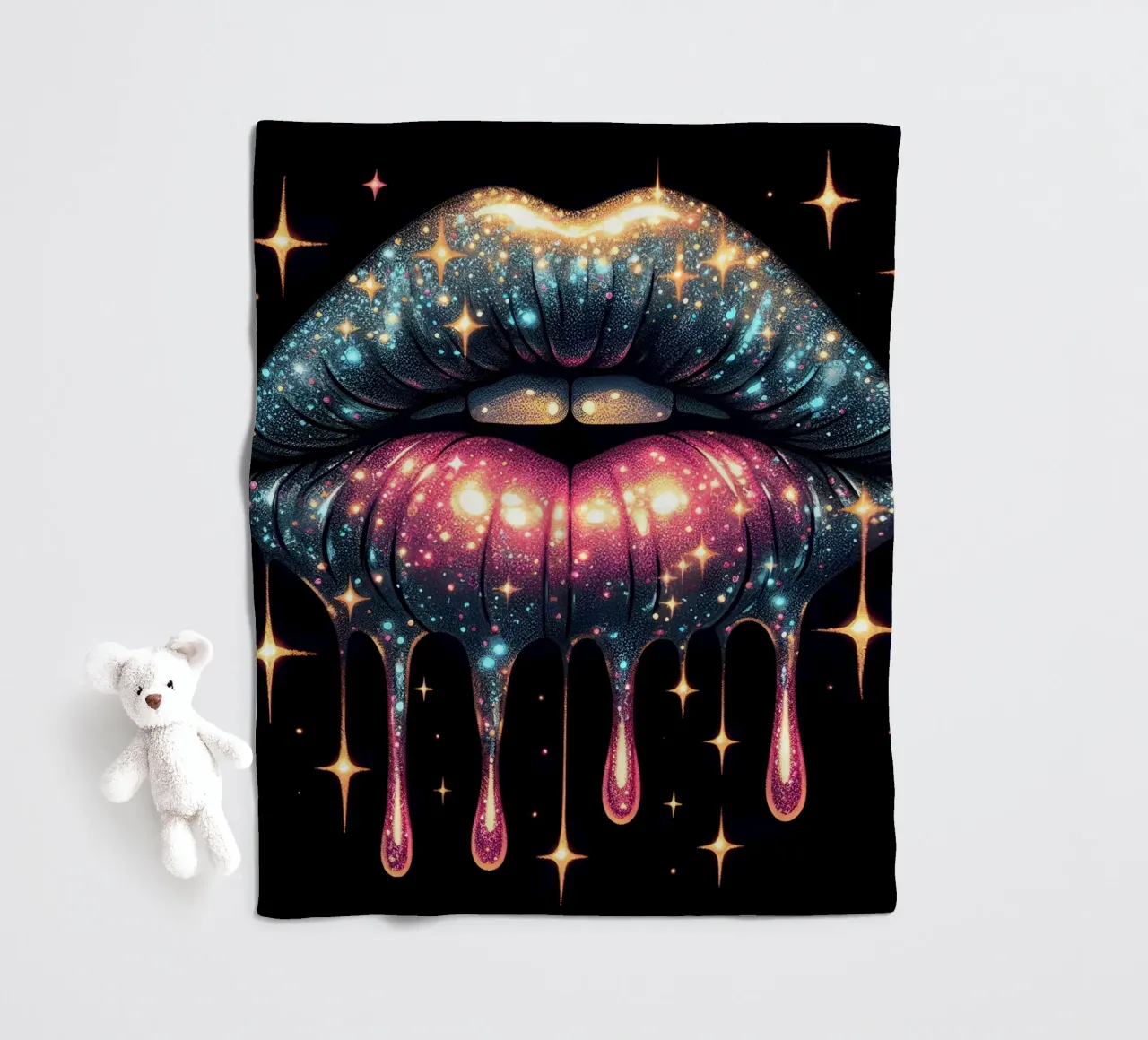 LABBRA CHE GOCCIOLANO coperta in pile da ARTOMATIC