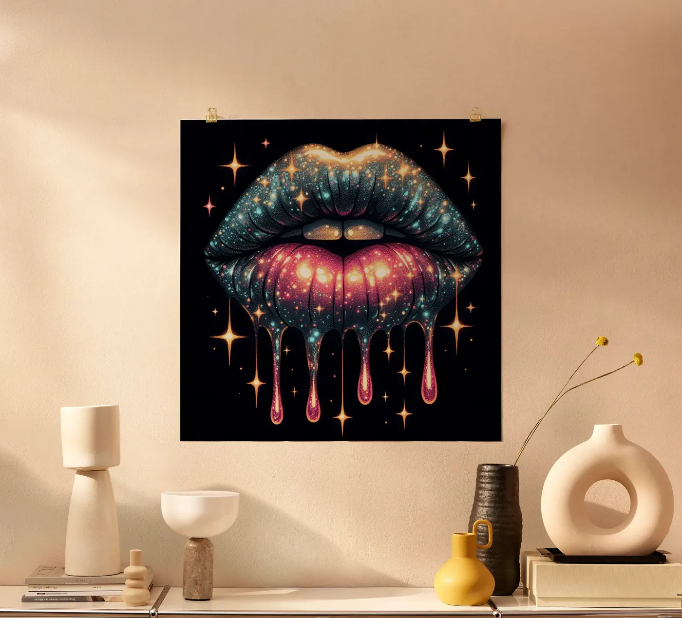 DRIPPING LIPS poster by ARTOMATIC