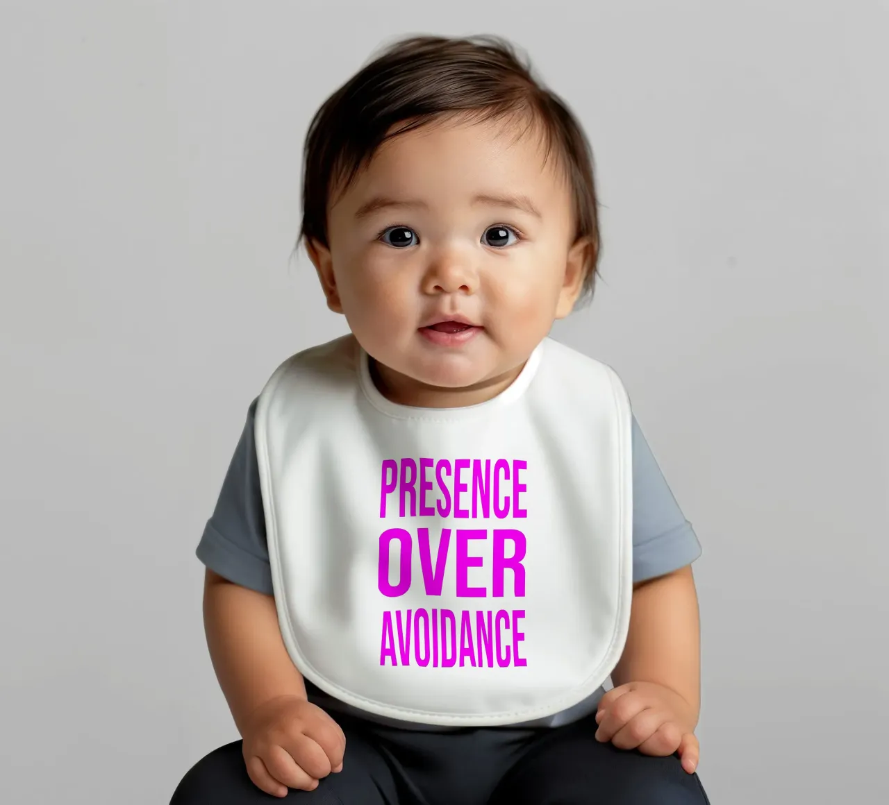 OVER series- bold letters, brave values (5 colors) bavaglino da FRICKE DESIGN
