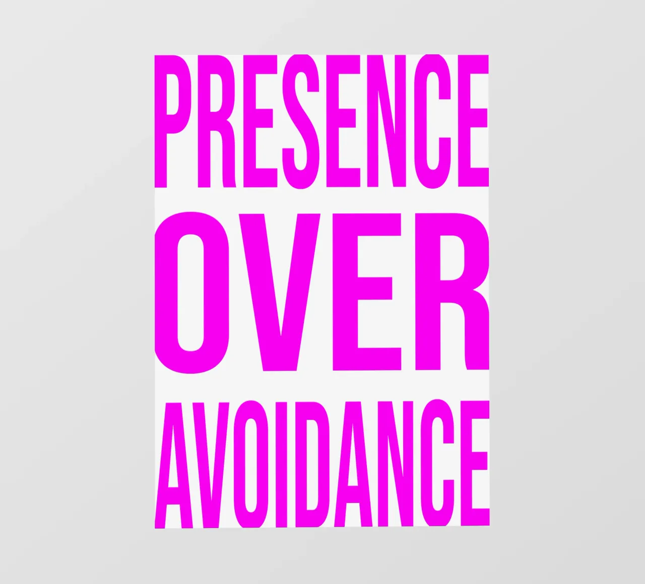 OVER series- bold letters, brave values (5 colors) pellicola backlit da FRICKE DESIGN